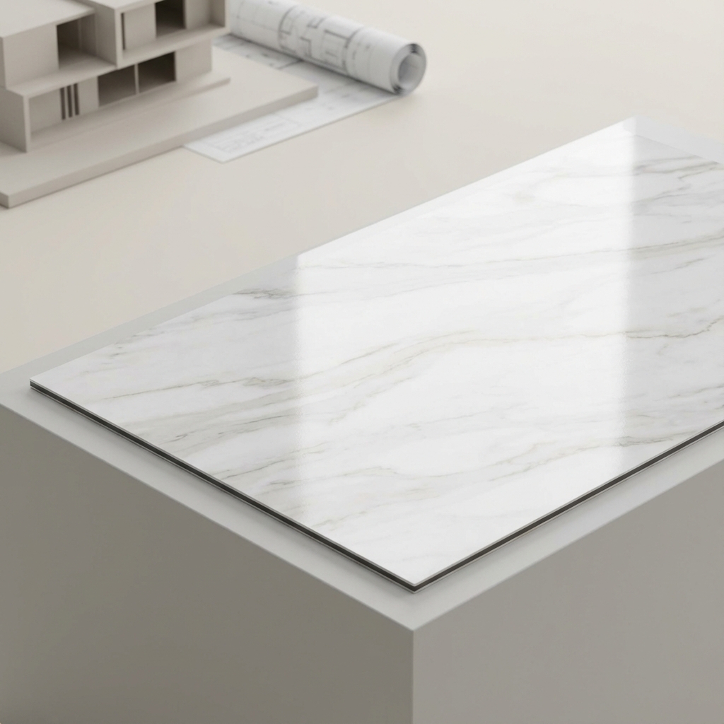 White Marble Finish ACP